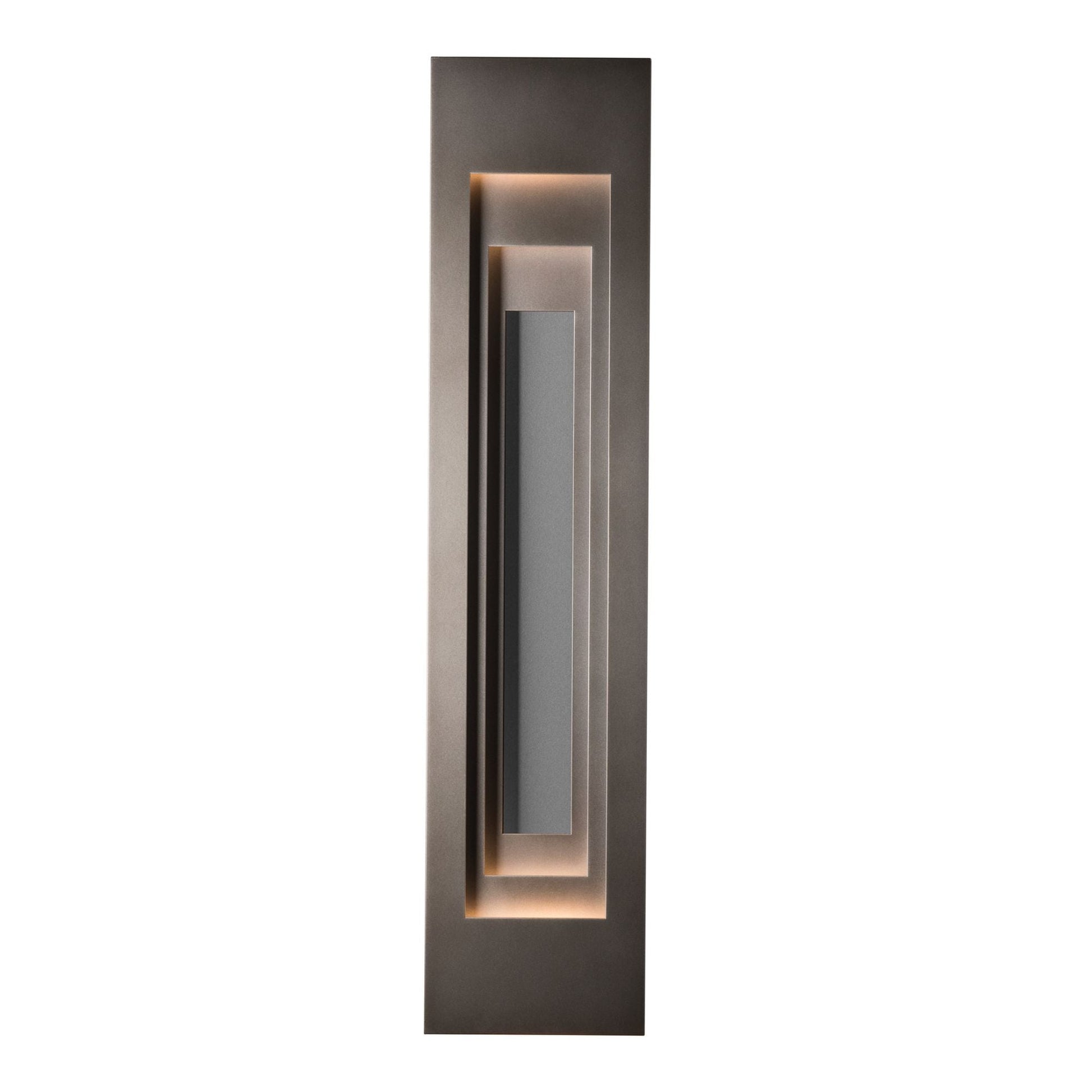 Procession Large Outdoor Sconce 2-Light Coastal Burnished Steel Accent in Coastal Dark Smoke