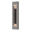 Procession Large Outdoor Sconce 2-Light Coastal Black Accent in Coastal Burnished Steel