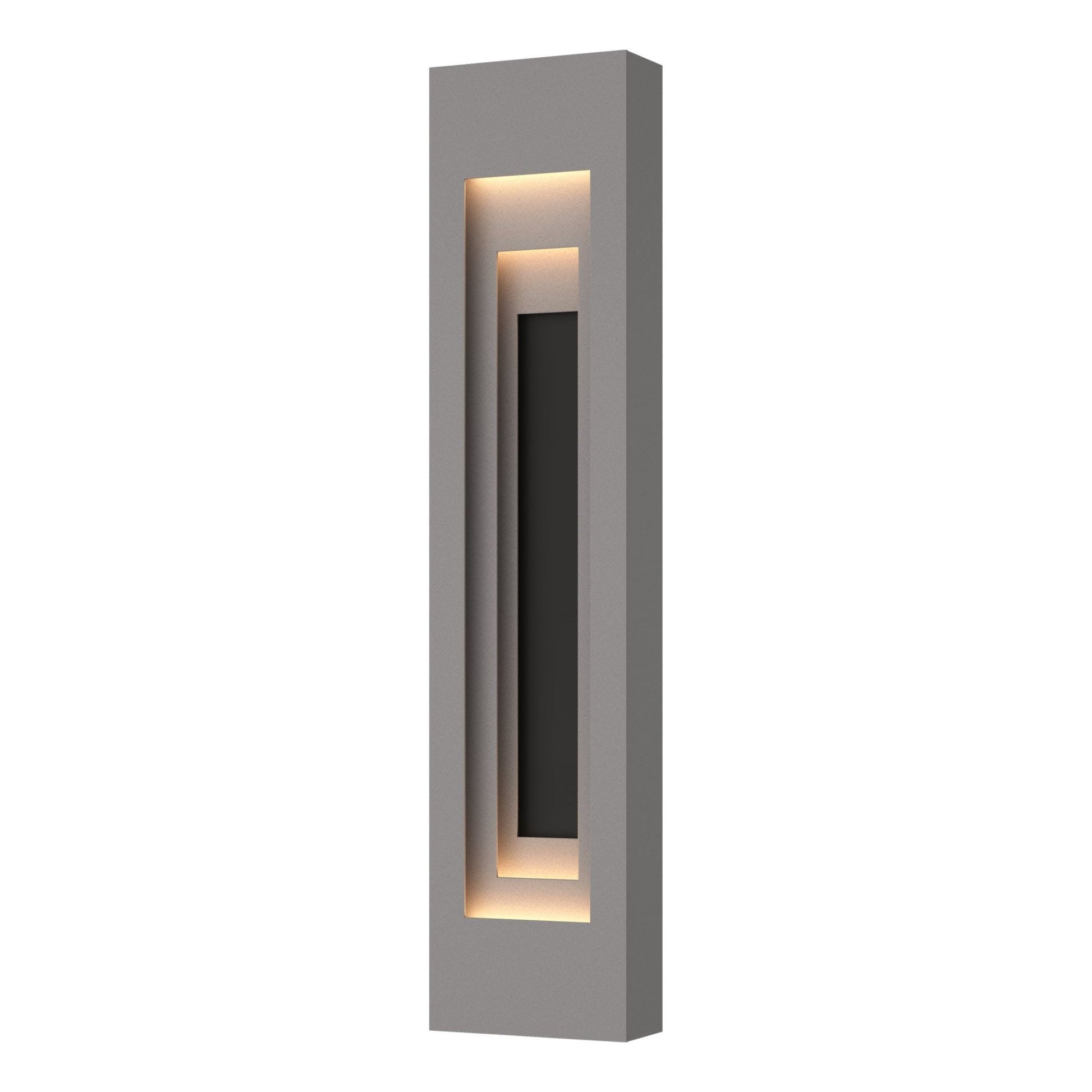 Procession Large Outdoor Sconce 2-Light Coastal Black Accent in Coastal Burnished Steel