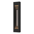 Procession Large Outdoor Sconce 2-Light Coastal Burnished Steel Accent in Coastal Black