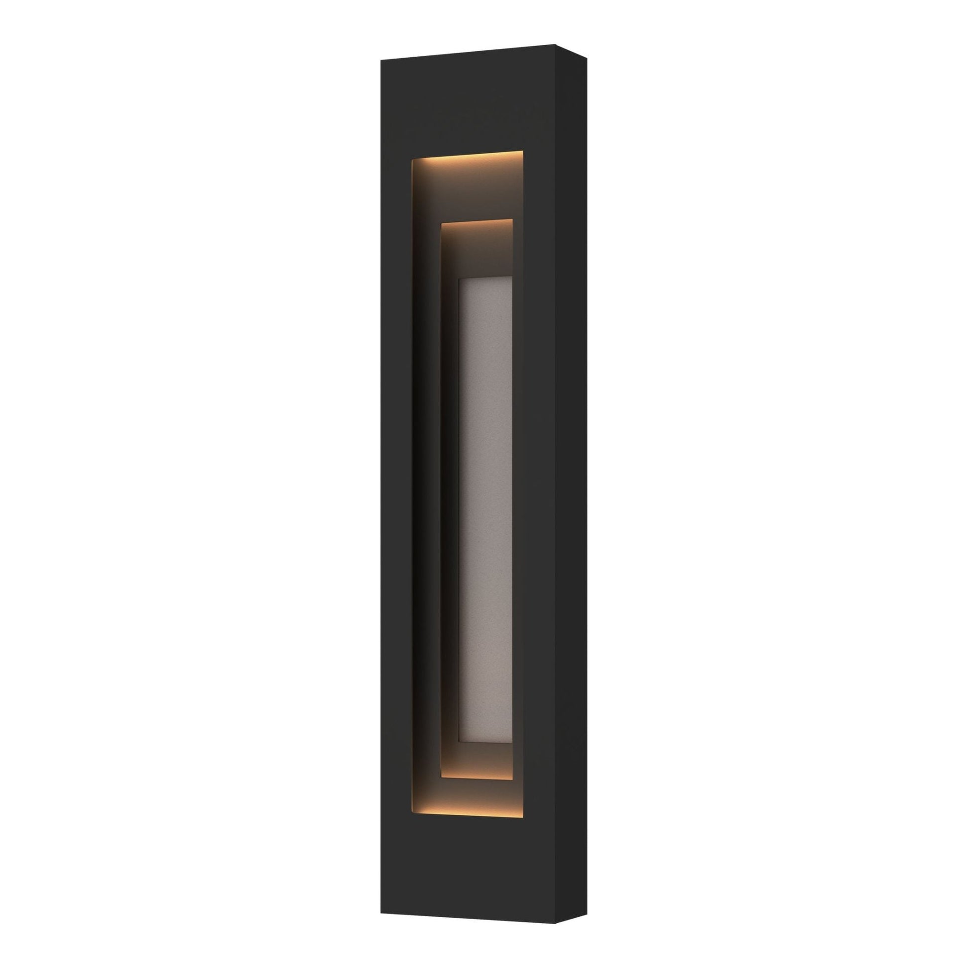 Procession Large Outdoor Sconce 2-Light Coastal Burnished Steel Accent in Coastal Black