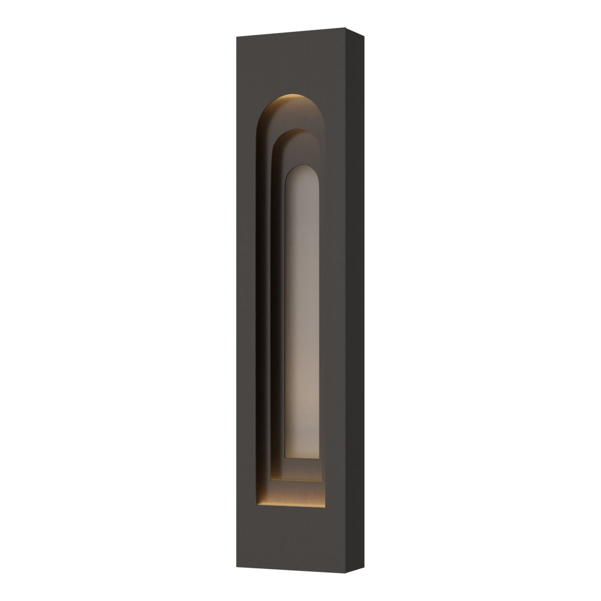 Procession Arch Large Outdoor Sconce 2-Light Coastal Burnished Steel Accent in Coastal Oil Rubbed Bronze