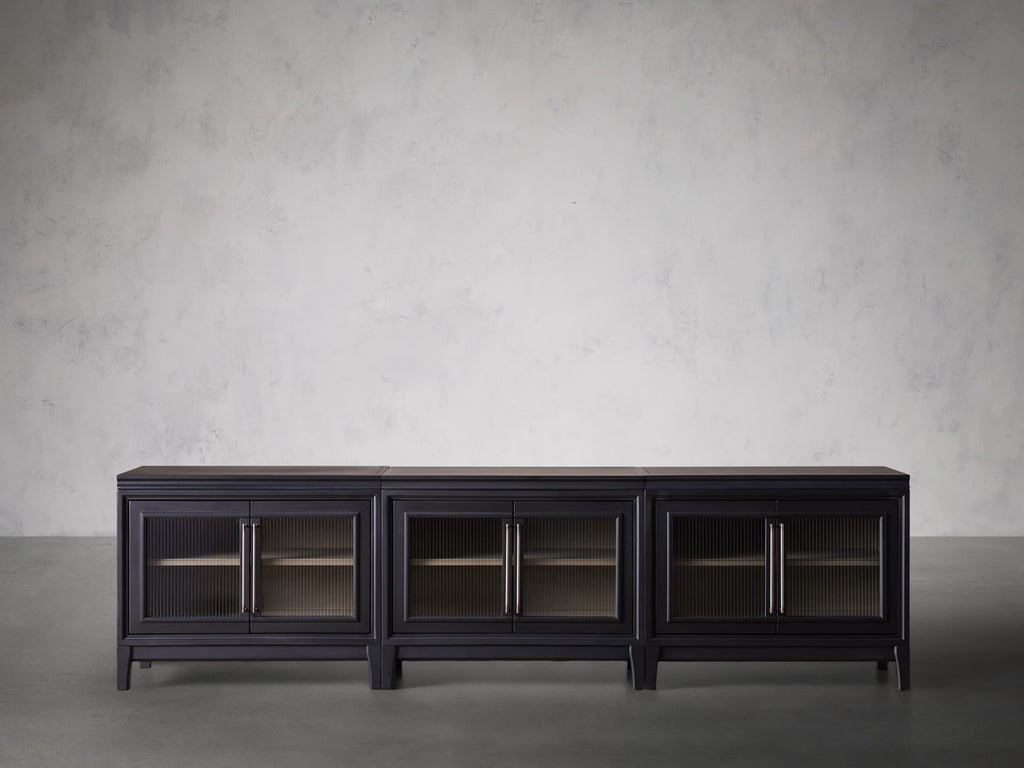 Rowan Modular Reeded Glass Media Console