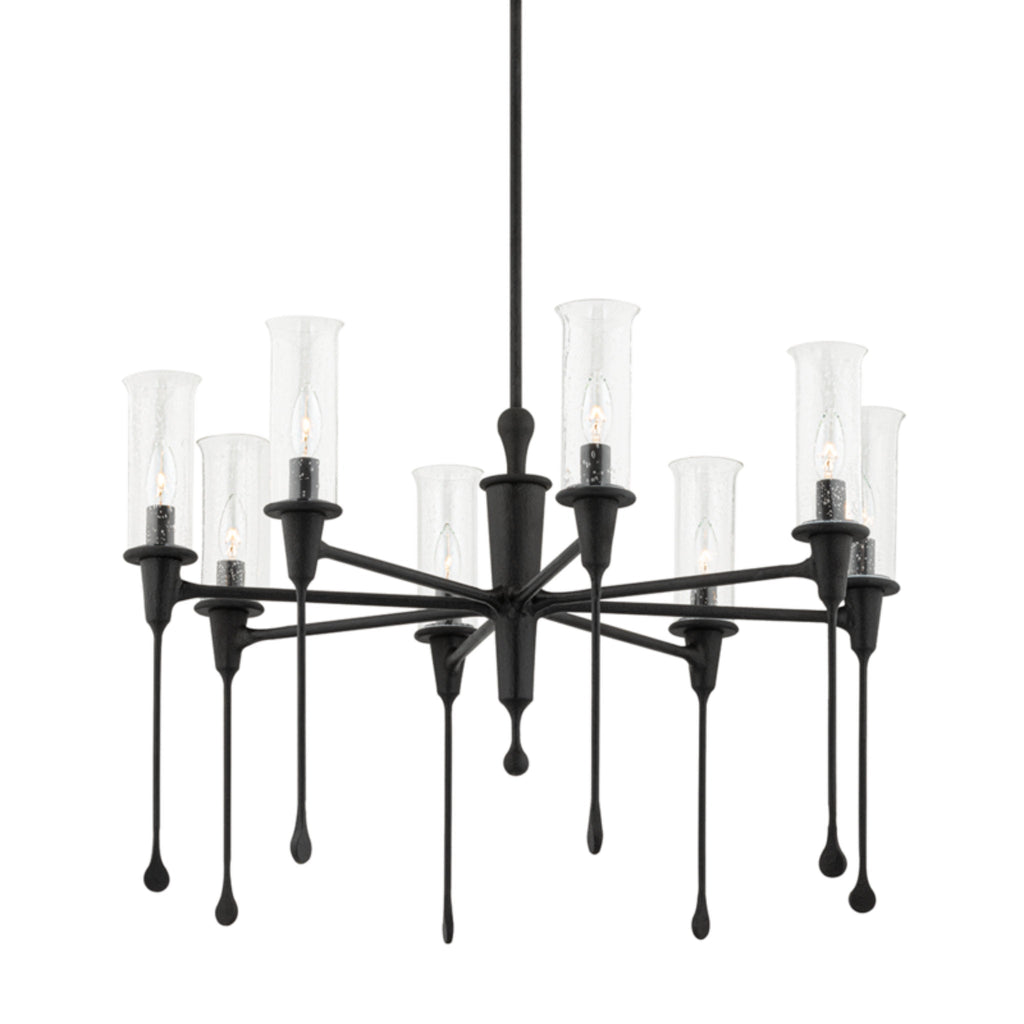 Chisel 8-Light Chandelier in Black Iron 31.75L x 31.75W x 20.25H