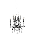 Aveline 8-Light Chandelier in Black Silver Leaf 22L x 22W x 27.25H