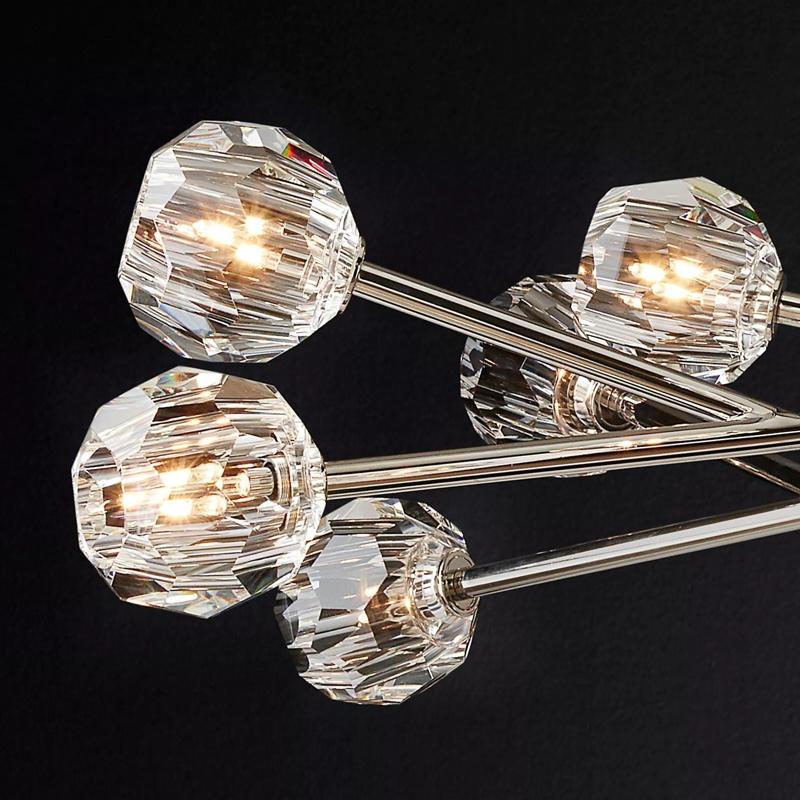 Boule De Crystal Ball Clear Glass Round Chandelier 36"
