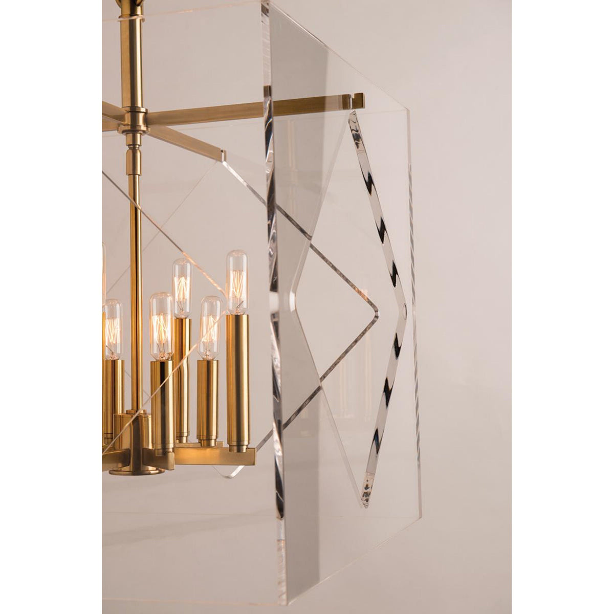 Travis 8-Light Chandelier in Aged Brass 24L x 24W x 32H