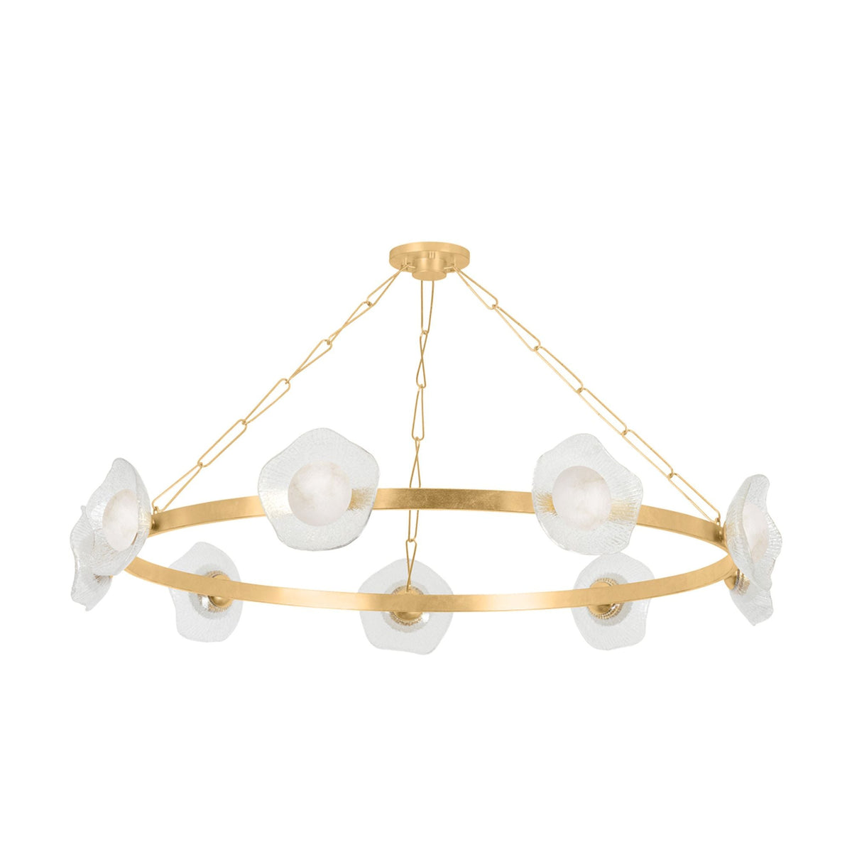 Almandine 9-Light Chandelier in Vintage Gold Leaf 60.75L x 60.75W x 10H