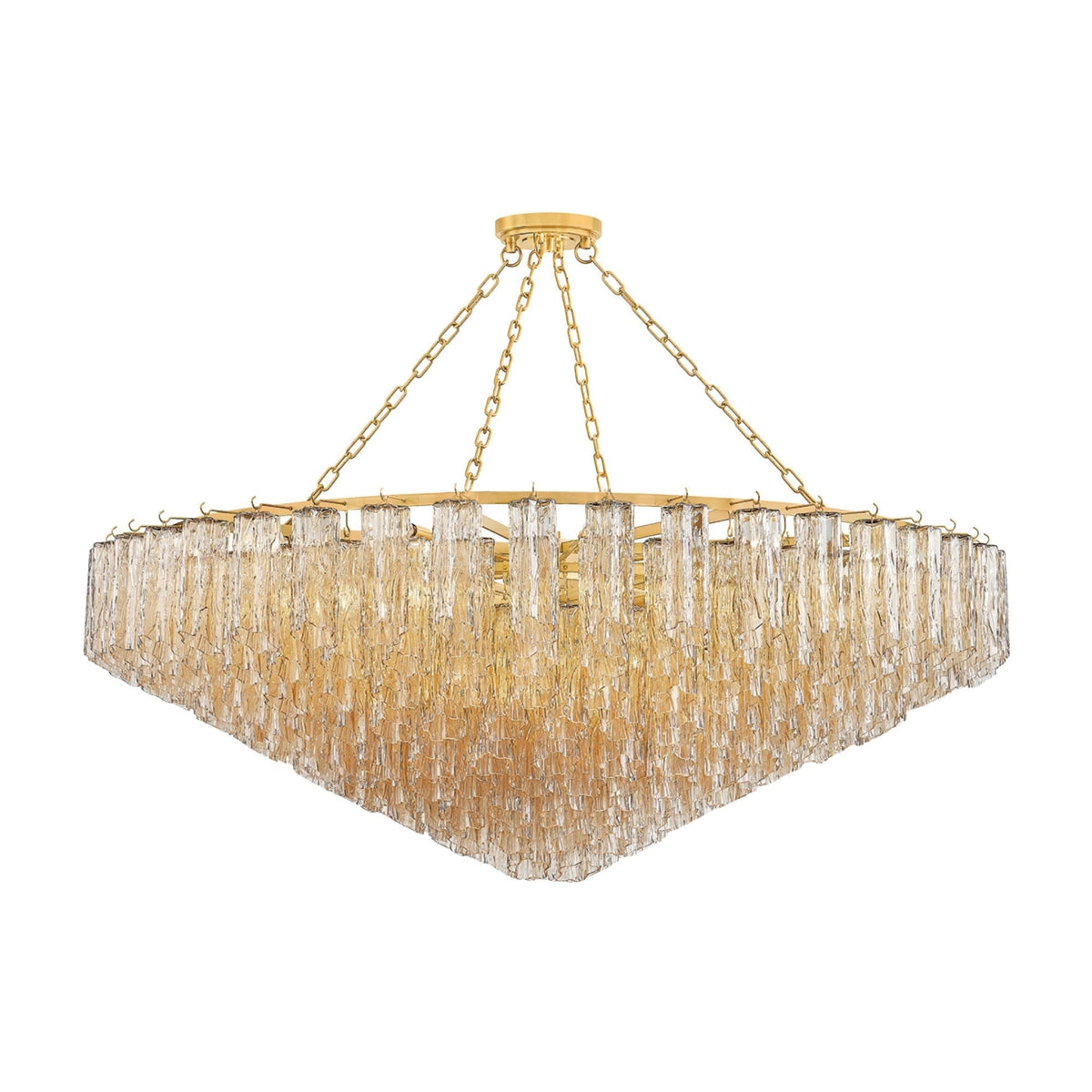 Watertown 33-Light Chandelier in Aged Brass 59.5L x 59.5W x 21.75H