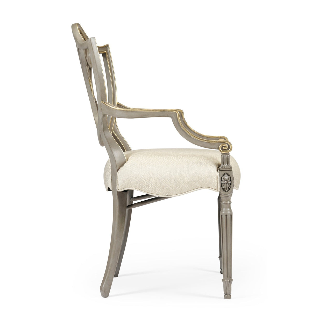 Jonathan Charles Buckingham Gilded Dining Armchair (495819-AC-PBG-F200) - Set of 2