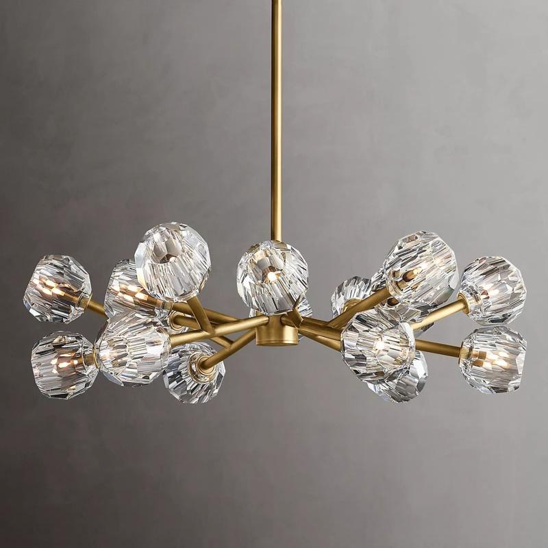 Boule De Crystal Ball Clear Glass Round Chandelier 36"