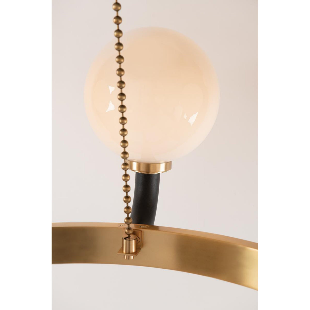 Werner 8-Light Chandelier in Aged Brass/Black 46L x 46W x 14.5H