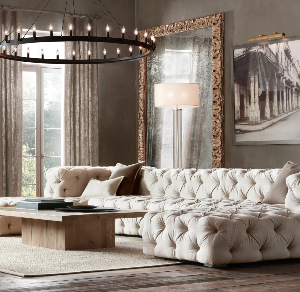 Camino Vintage Candelsbra Round Chandelier For Living Room