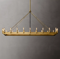 Camino Vintage Filamaent Rectangular Chandelier 52" For Living Room