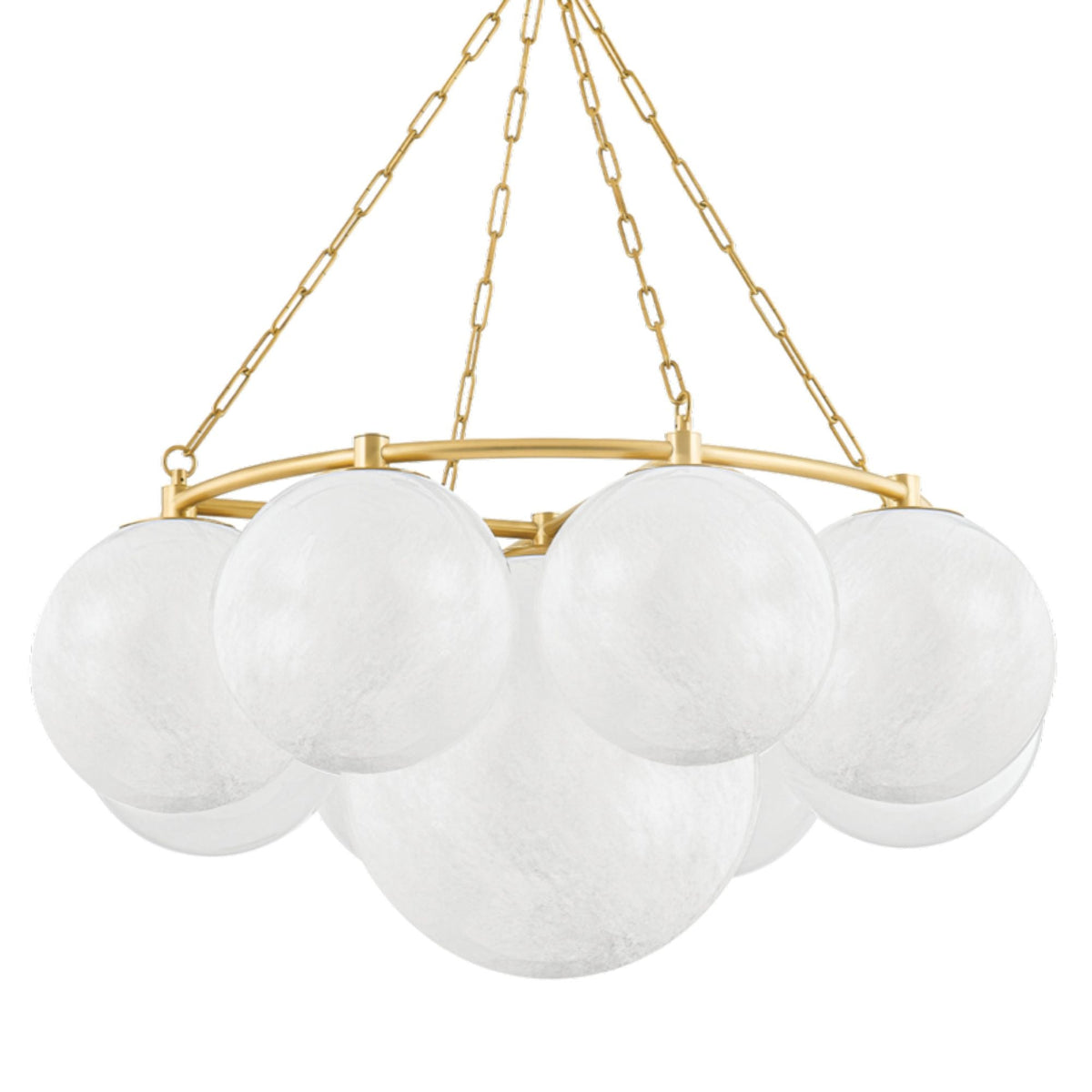 Thornwood 9-Light Chandelier in Aged Brass 43.25L x 43.25W x 20.5H