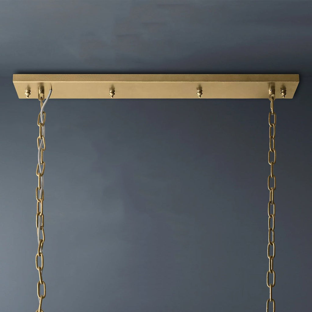 Rectangular Crystal 1920s Rhys Rectangular Chandelier L59"