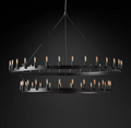 Camino Vintage Filamaent Two-Tier Chandelier 63" For Living Room