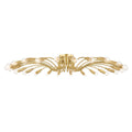 Barney 24-Light Semi Flush in Aged Brass 49.25L x 49.25W x 6.5H