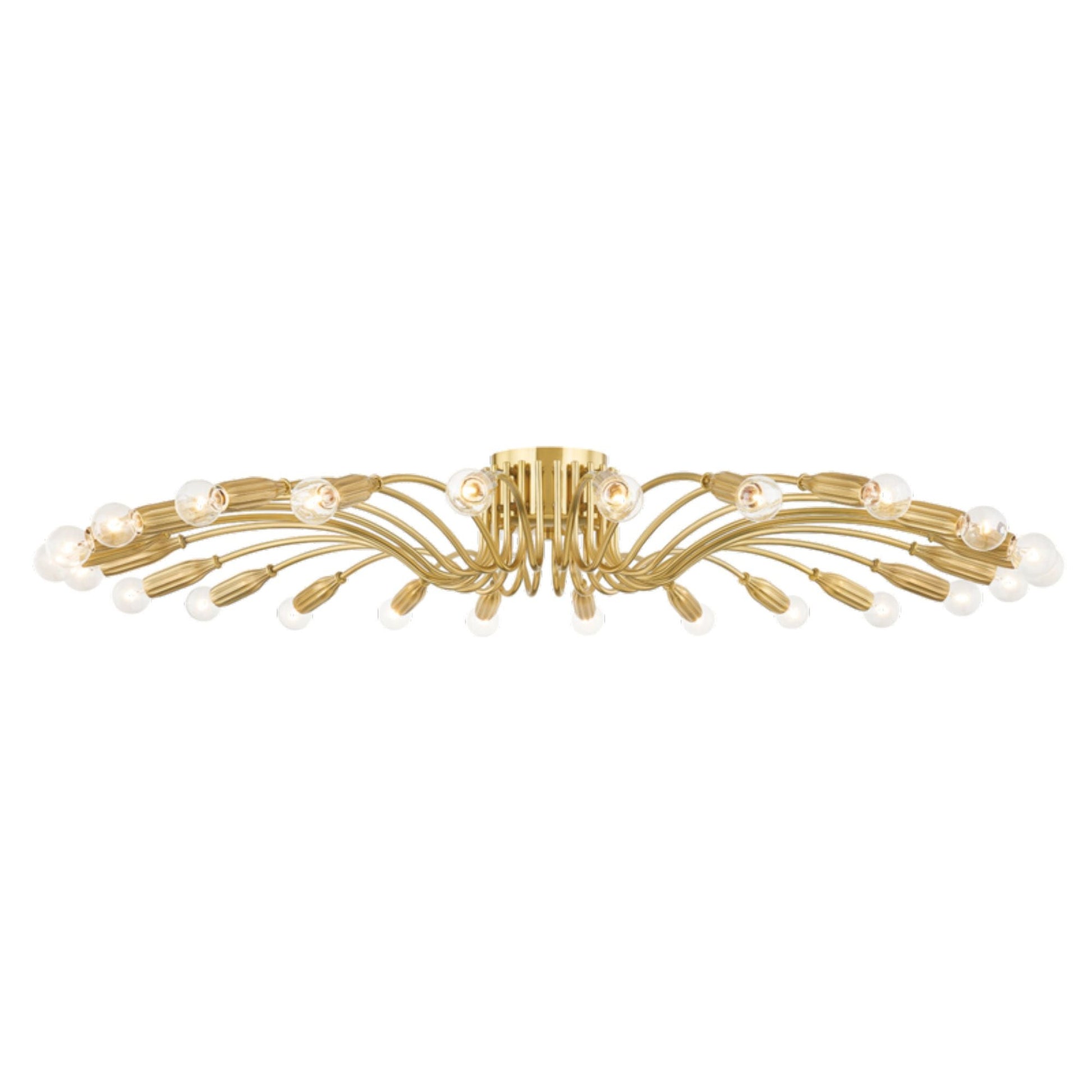 Barney 24-Light Semi Flush in Aged Brass 49.25L x 49.25W x 6.5H