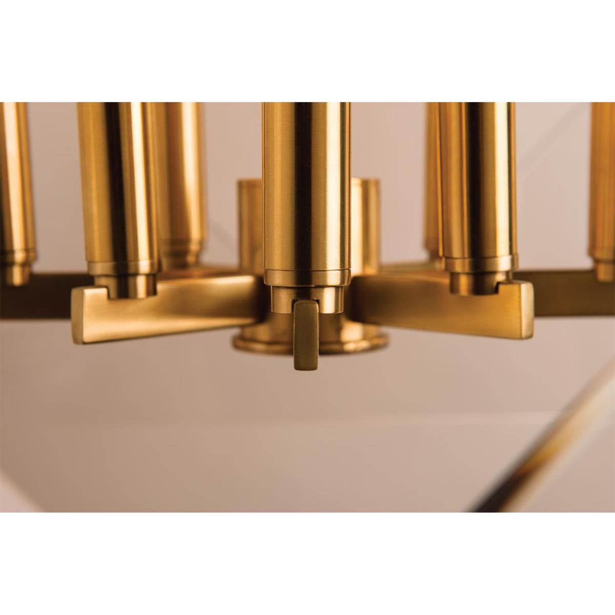 Travis 8-Light Chandelier in Aged Brass 24L x 24W x 32H