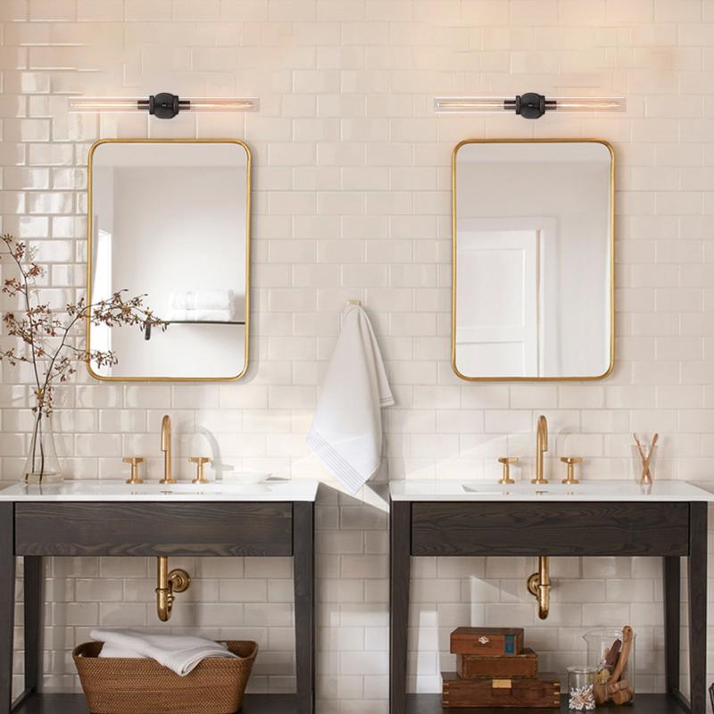 Embossed Tube Double Head Long Tube Wall Sconce