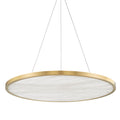 Eastport 1-Light Chandelier in Aged Brass 36L x 36W x 1.75H