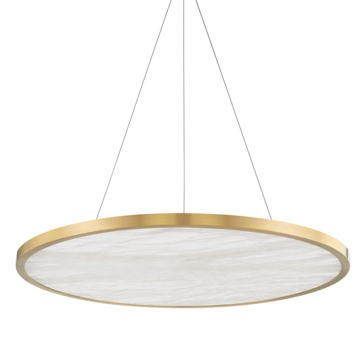 Eastport 1-Light Chandelier in Aged Brass 36L x 36W x 1.75H