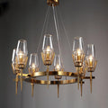 Chaillot Glass Brass Chandelier For Living Room