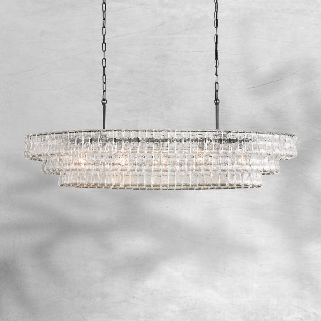 Gelida Oval Chandelier 54"W/65"W