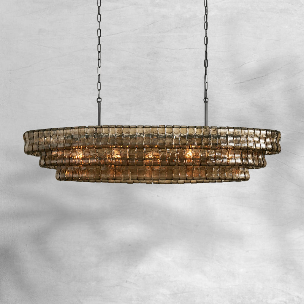 Gelida Oval Chandelier 54"W/65"W