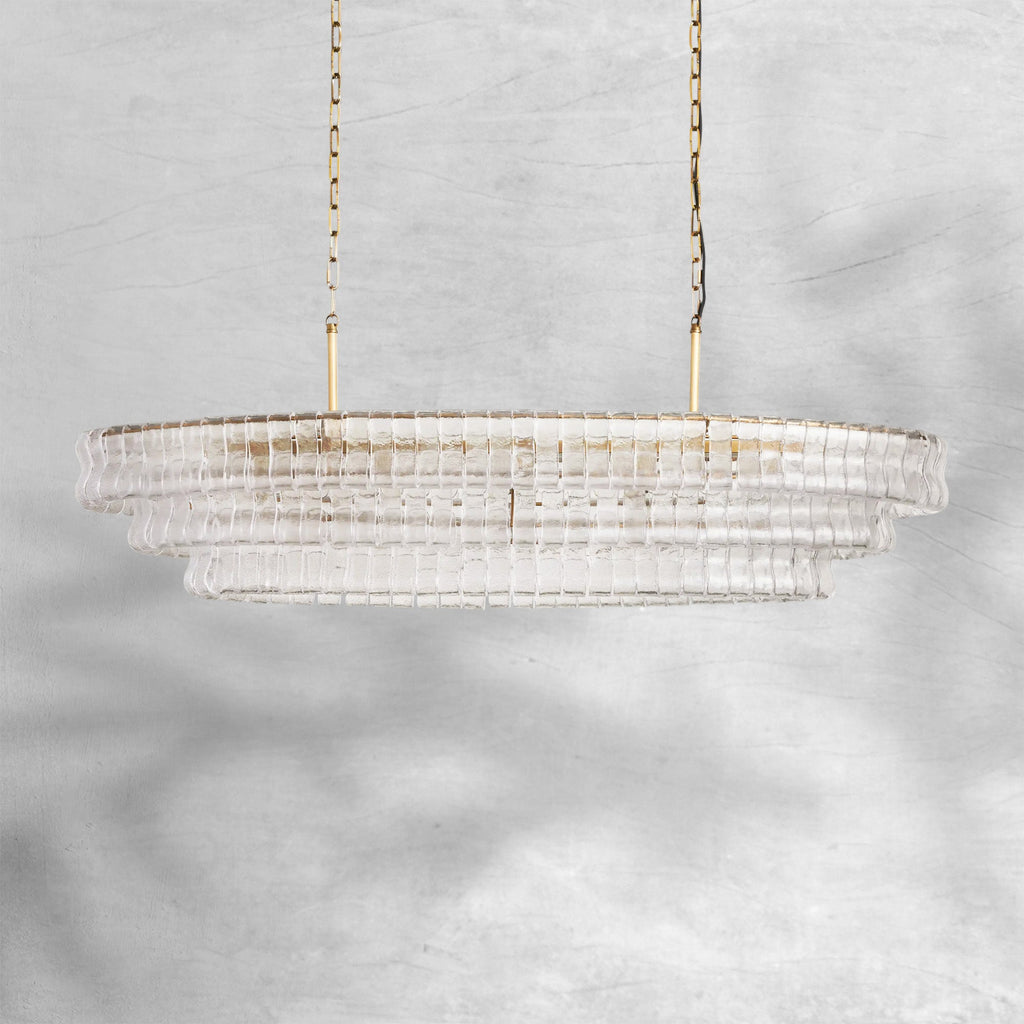 Gelida Oval Chandelier 54"W/65"W