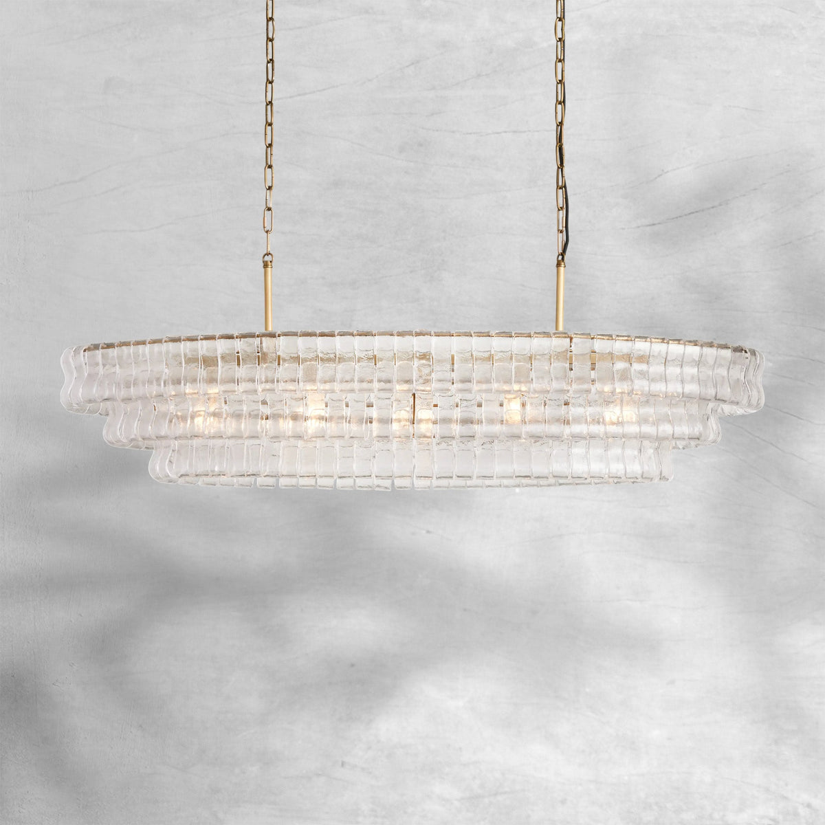 Gelida Oval Chandelier 54"W/65"W