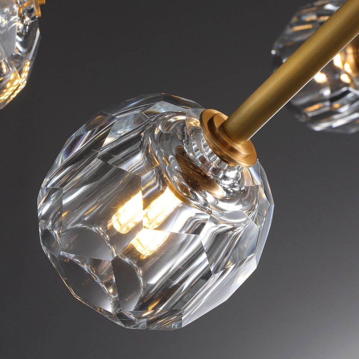 Boule De Crystal Ball Clear Glass Round Chandelier 48"