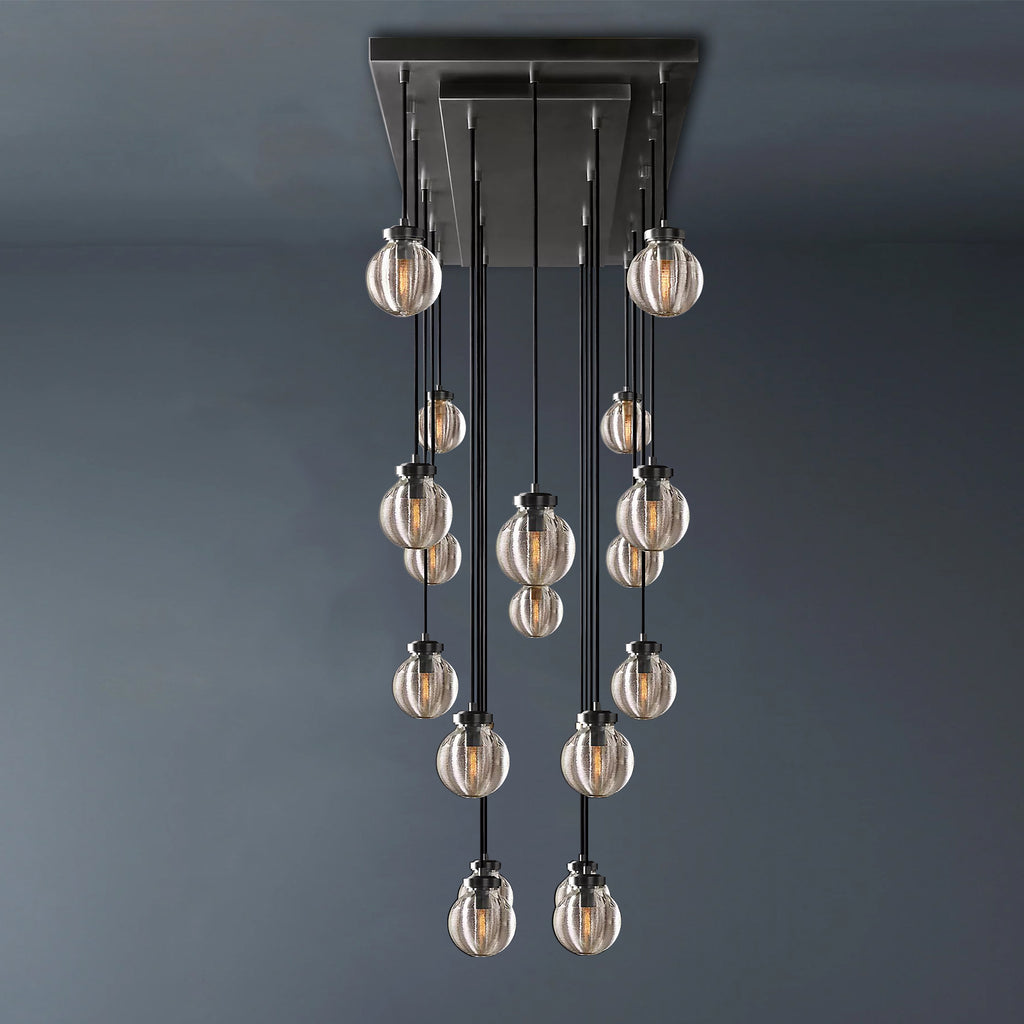 Pearl Linear Living Room Chandelier Vintage Light Fixture 54"