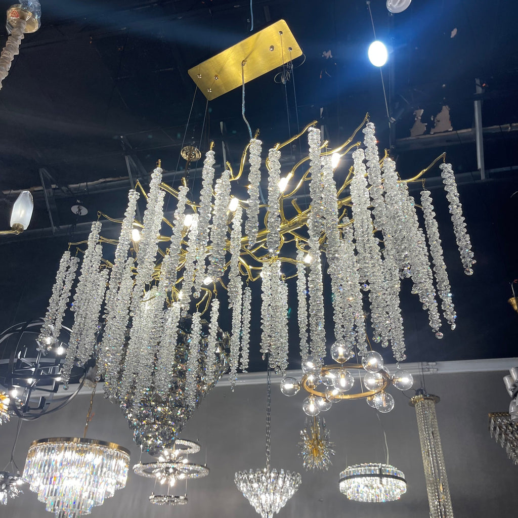 Branching Crystal Chandelier