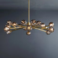 Boule De Crystal Ball Smoke Glass Round Chandelier 48"