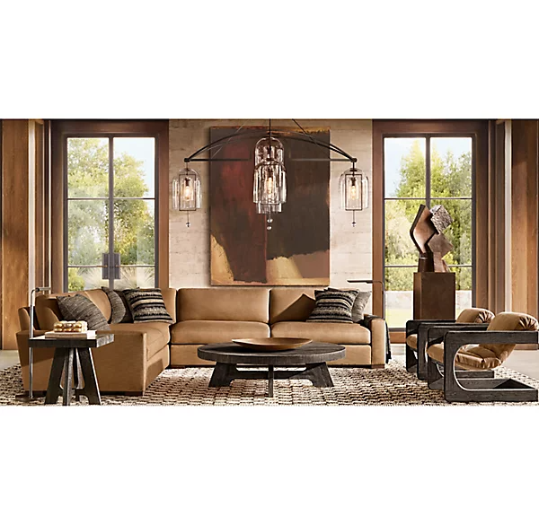 Fulcrum Round Chandelier 73" For Living Room