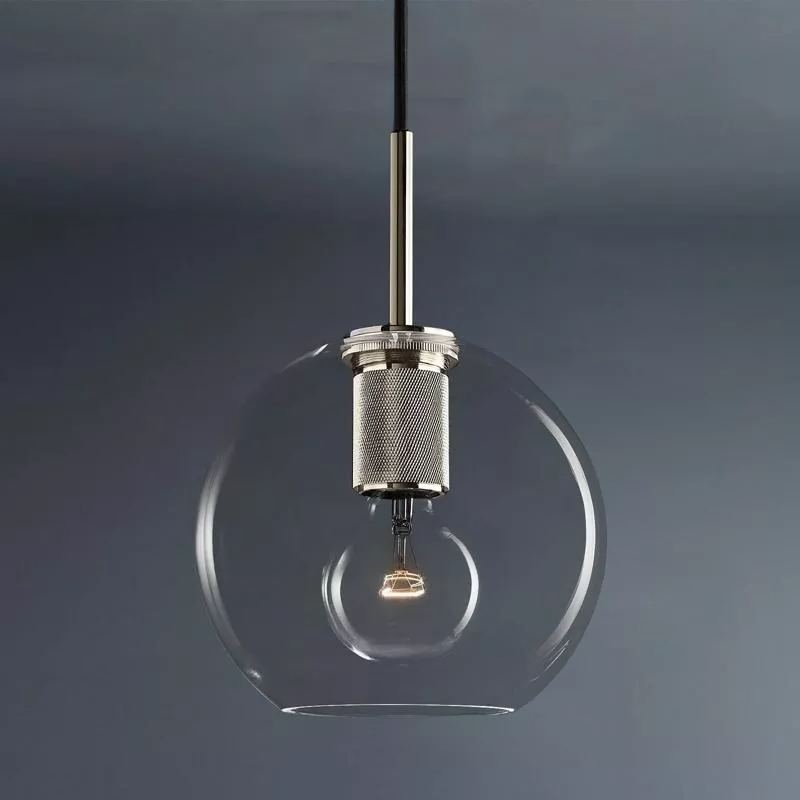 Utilitaire Round Glass Pendant Light