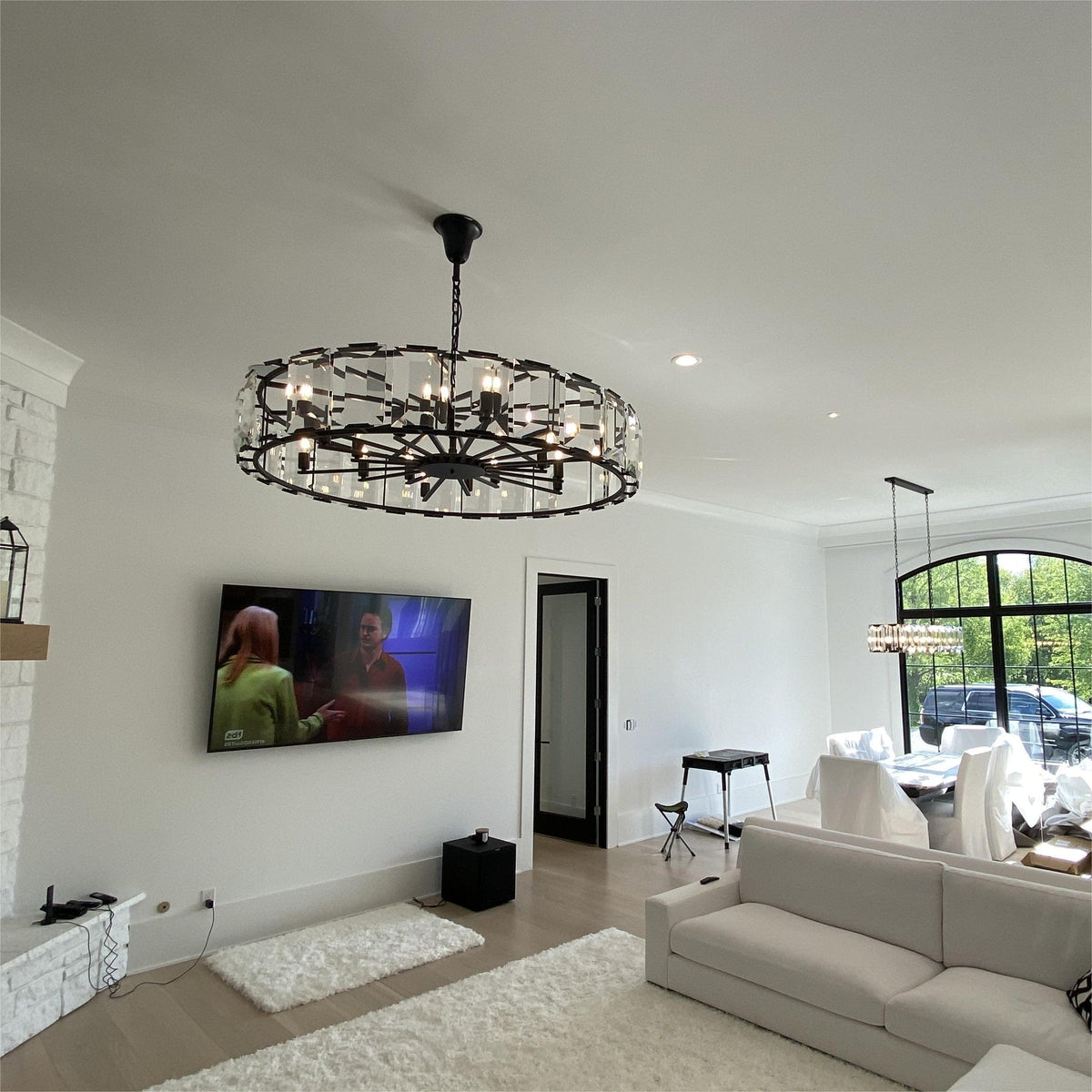 Harlow Crystal Round Chandelier 60"