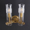 Modern Glass Tube Double Head Wall Sconce