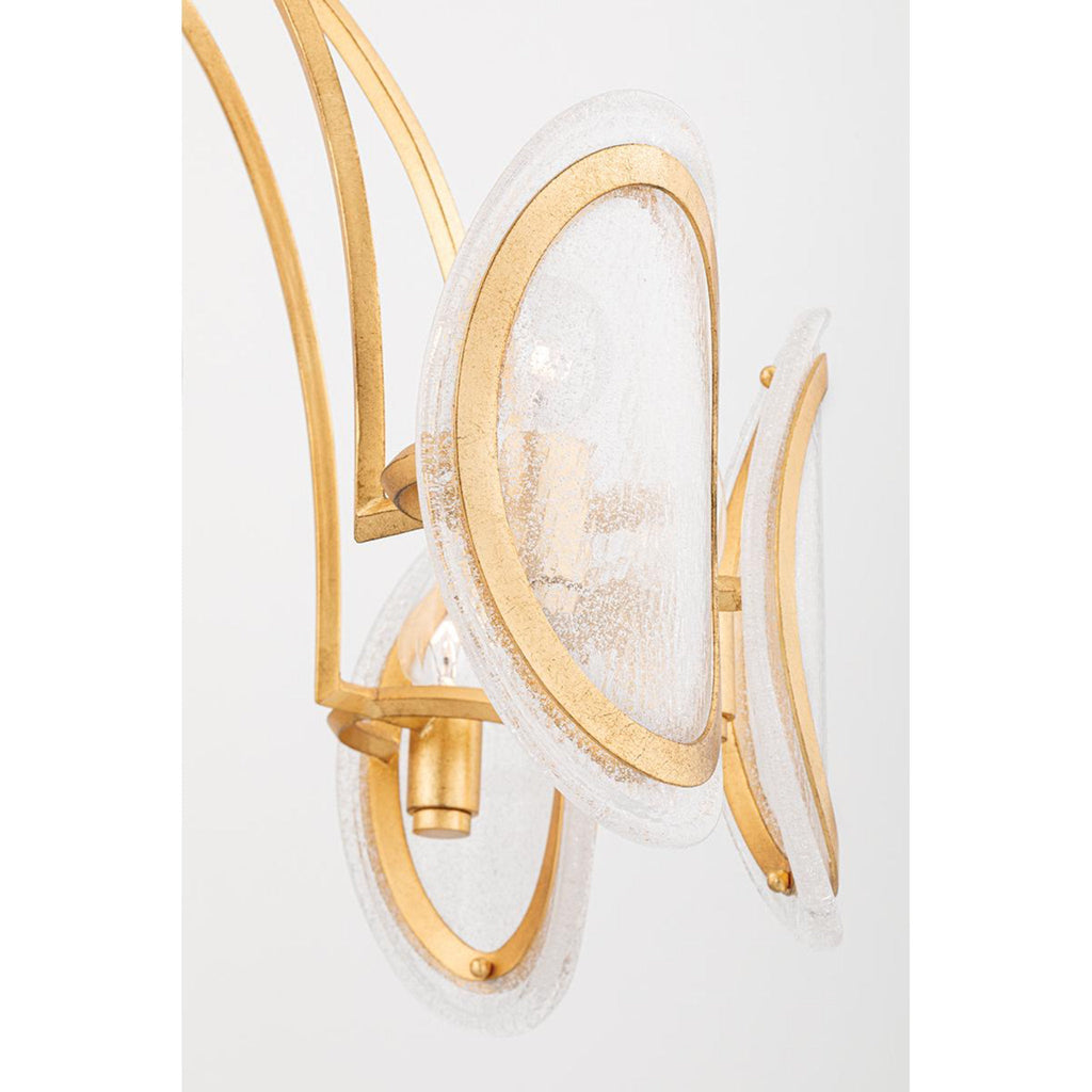 Danes 18-Light Chandelier in Vintage Gold Leaf 50L x 50W x 33H