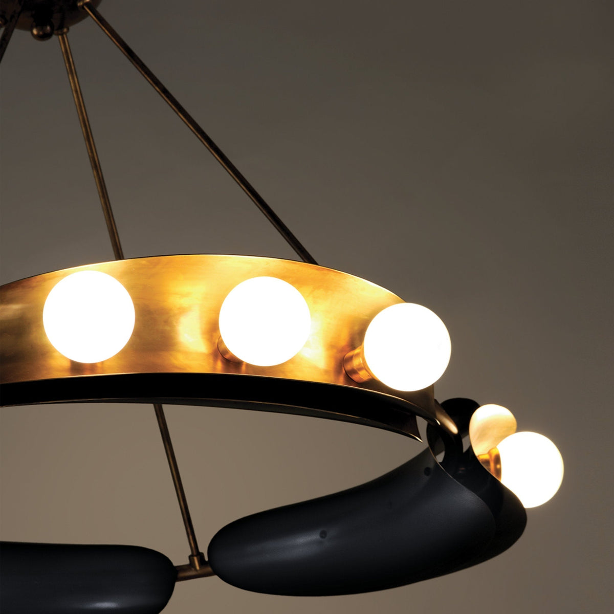 Hopper 12-Light Chandelier in Vintage Brass 41L x 41W x 25H