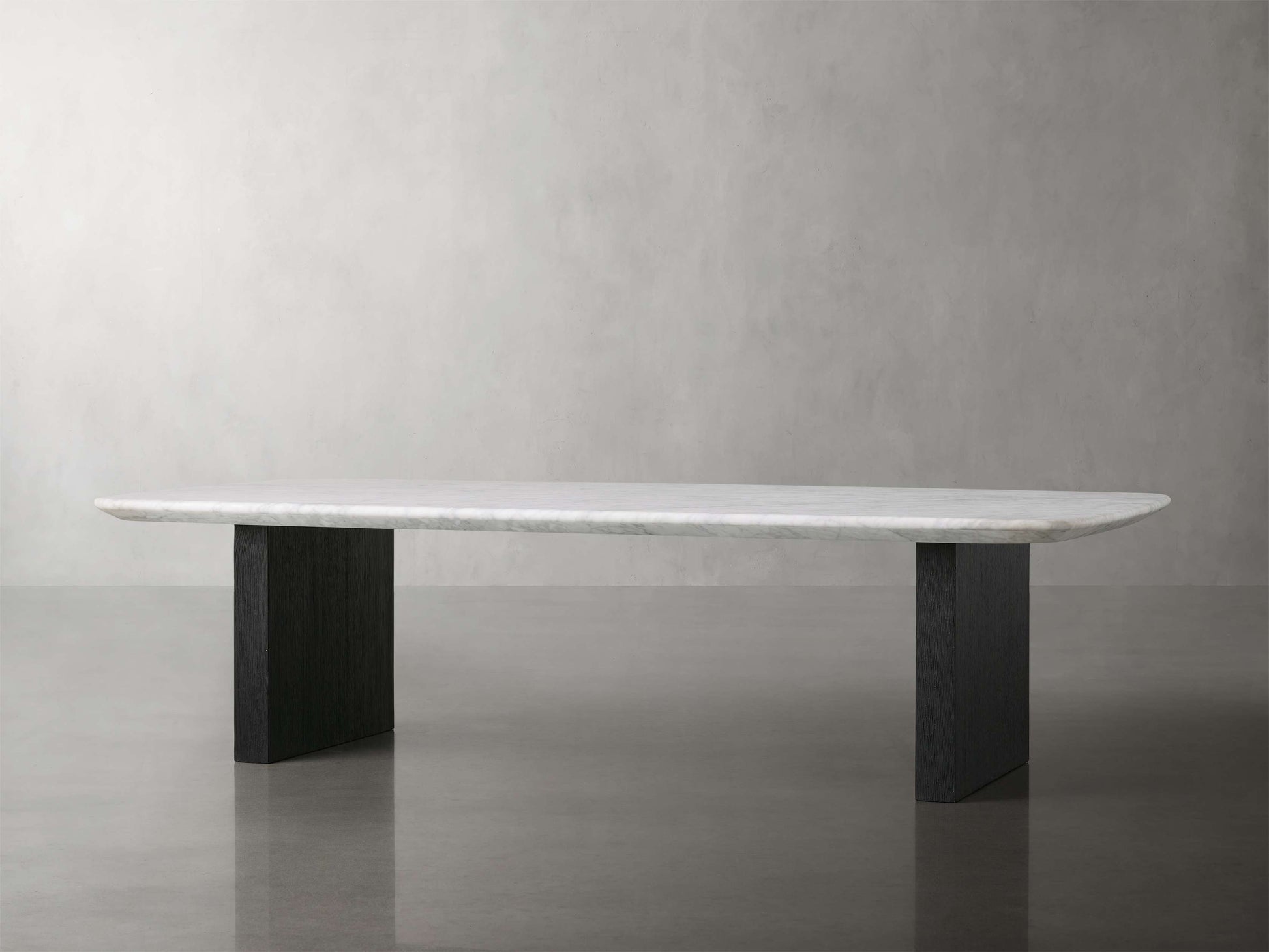 Saint Germain Stone Top Coffee Table with Wood Clement Base