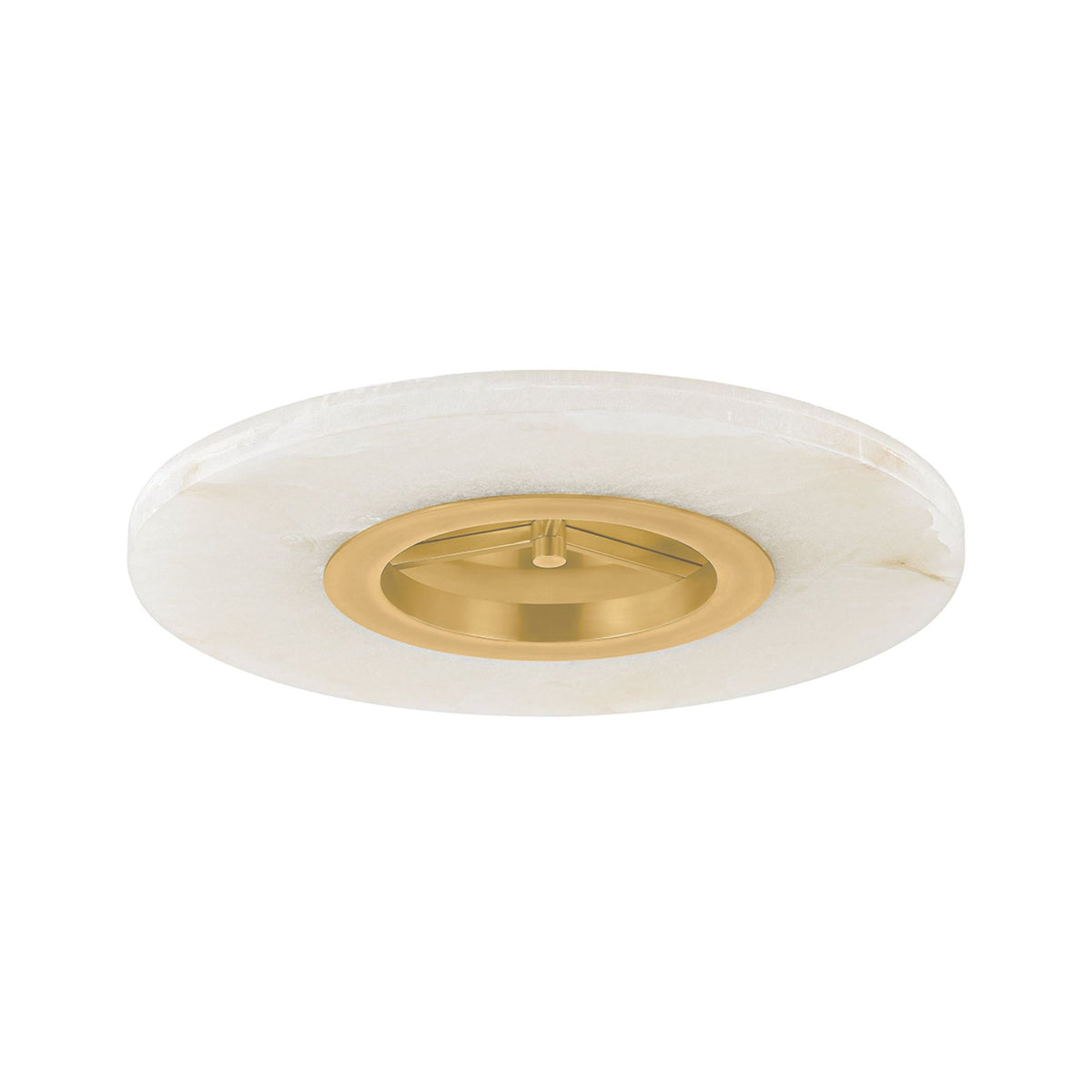 Alto 1-Light Semi Flush in Aged Brass 24L x 24W x 3.25H