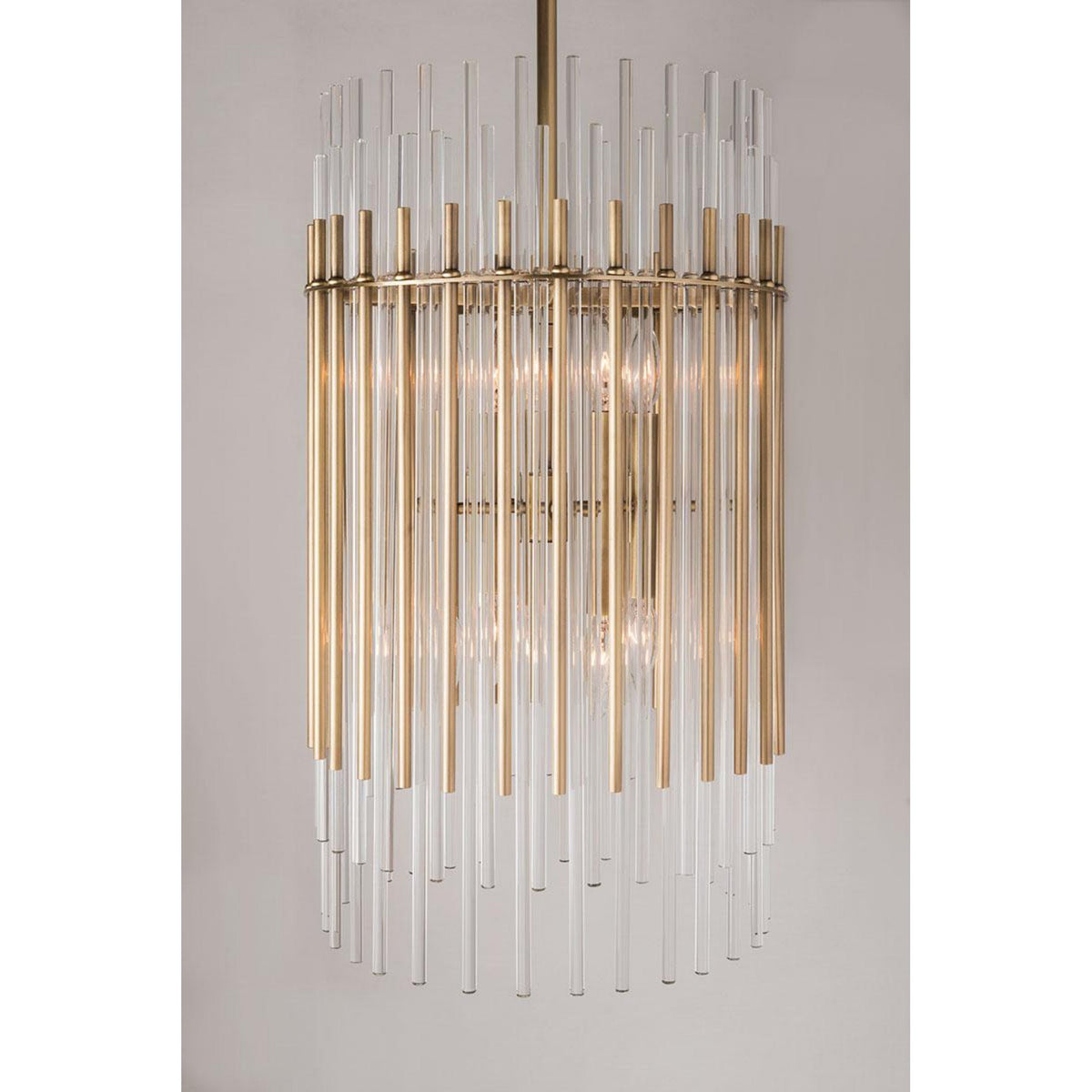 Wallis 10-Light Chandelier in Aged Brass 20.75L x 20.75W x 30.75H