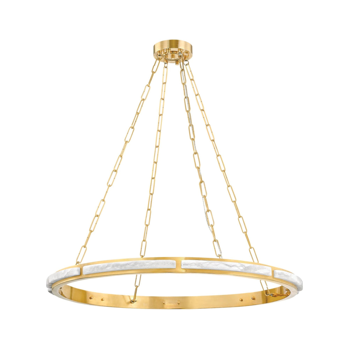 Wingate 1-Light Chandelier in Aged Brass 36L x 36W x 2H