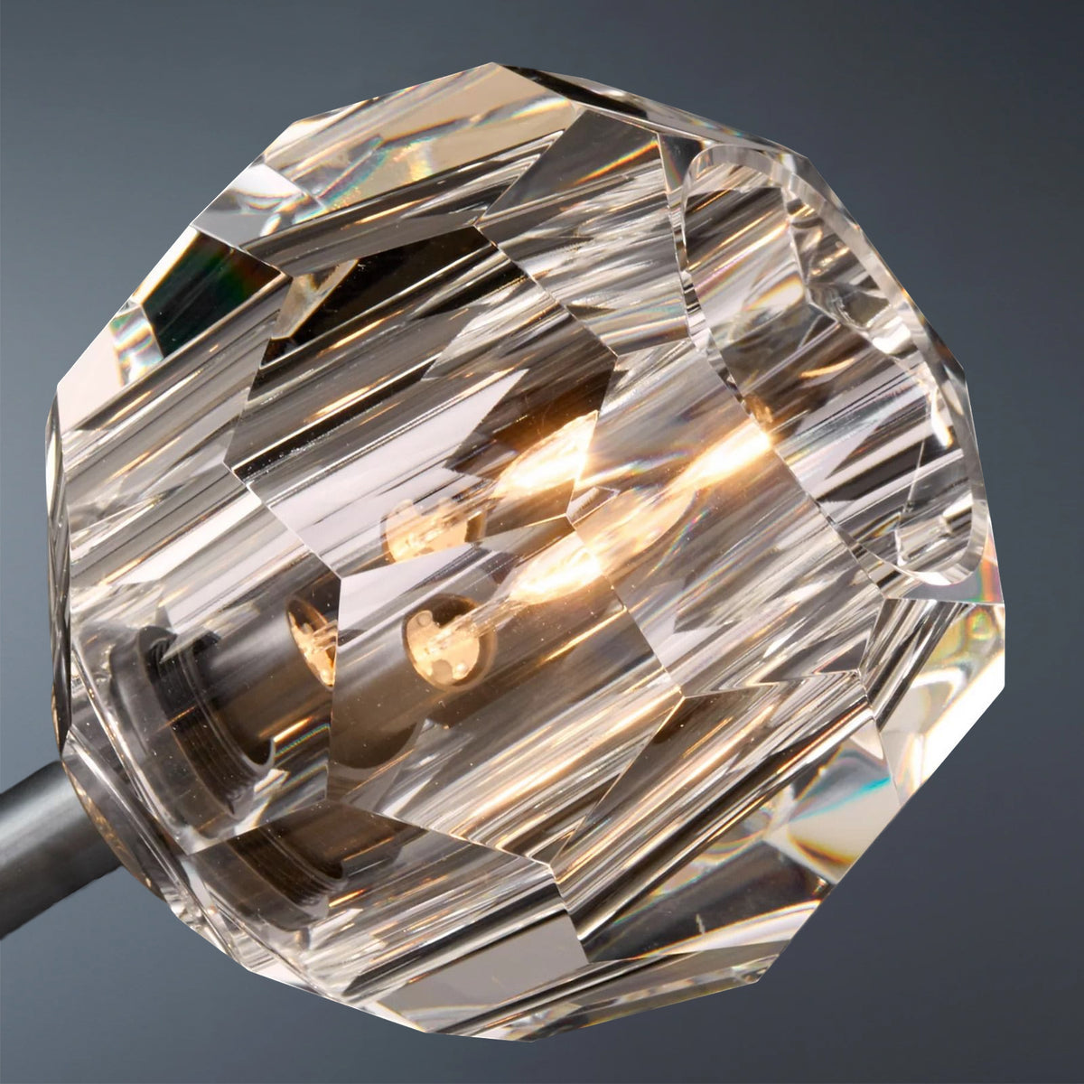 Boule De Crystal Ball Clear/Smoke Glass Wall Sconce