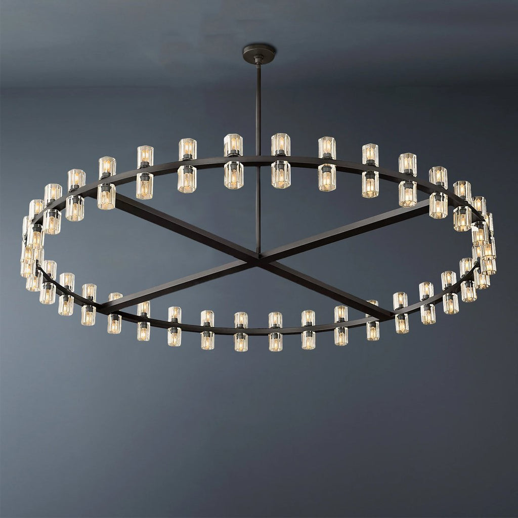 Arcachon Wine Glasses Led Round Crystal  Chandelier 60"