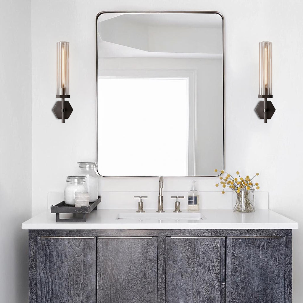 Lambeth Hexagonal Grand Brass Wall Sconce