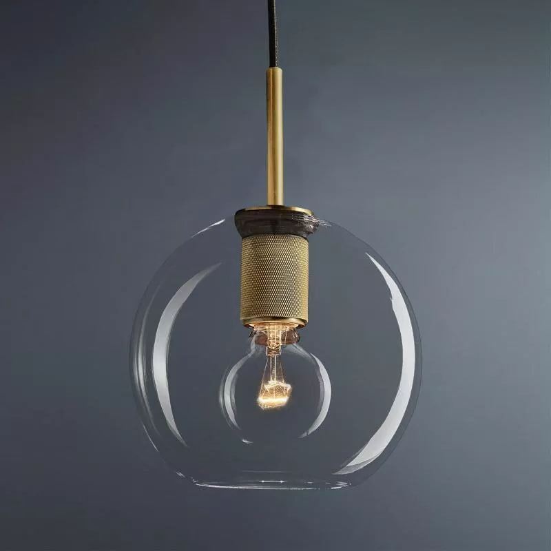 Utilitaire Round Glass Pendant Light